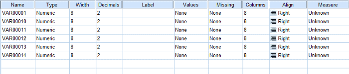 Input Data in SPSS